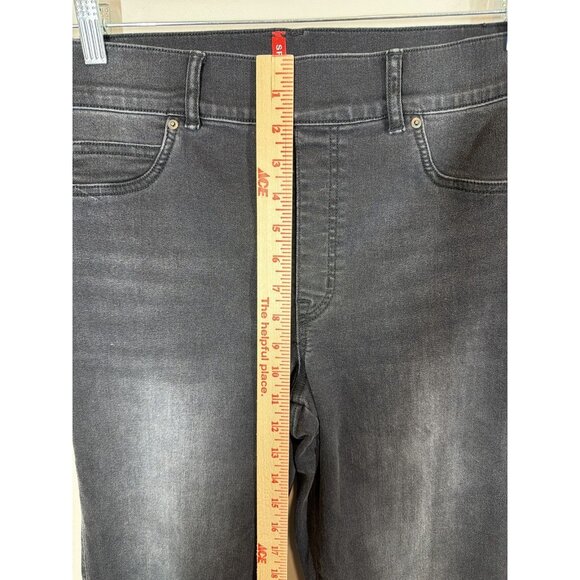 Spanx Black Skinny Jeans Women’s Large Tall Stretch Fit Comfort Denim Pull On - Picture 6 of 7